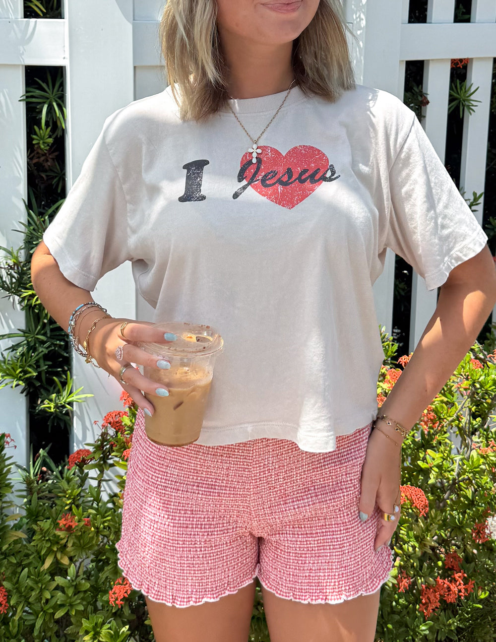 Camiseta Cropped Feminina I Love Jesus