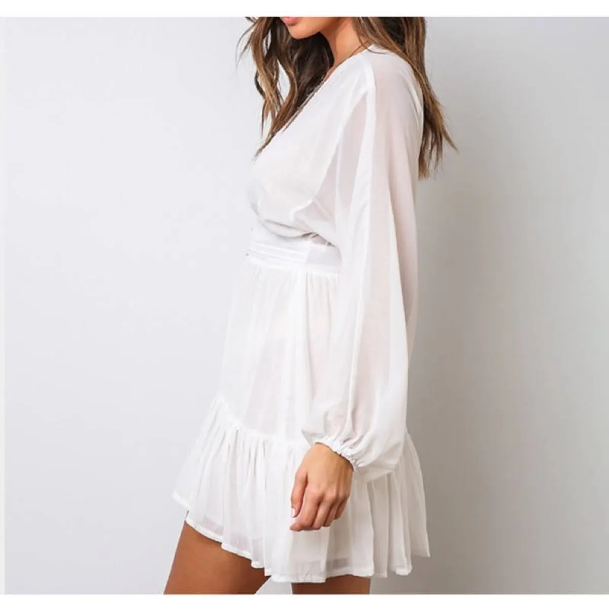 Deep-V Mini Dress